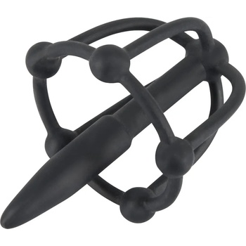 Image 1 of You2Toys Penis Plug with Glans Cage Black