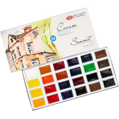 St.Petersburg Sada akvarelových barev Sonnet 24 – Zboží Dáma