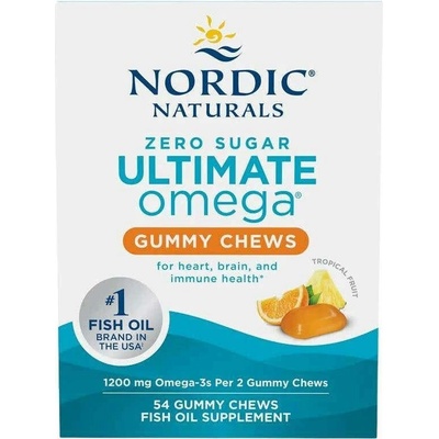 Nordic Naturals Ultimate Omega Gummy Chews 1200 mg Tropické Ovoce 54 gummies