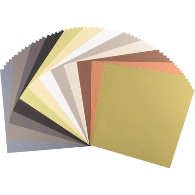FLORENCE Jednobarevné Cardstock Paper Smooth/ Earthtones 12 ks