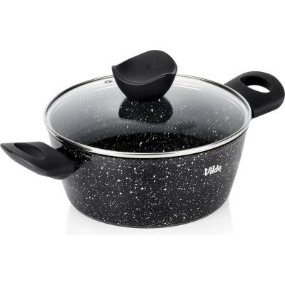 Granitový hrnec se skleněnou poklicí 20 cm, 2,2 l – Vilde Granitica Line