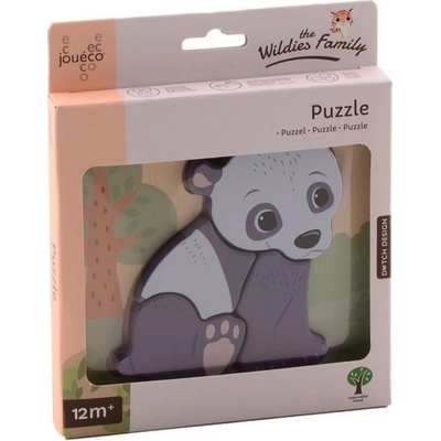 Jouéco the Wildies Family drevené mini puzzle Bear