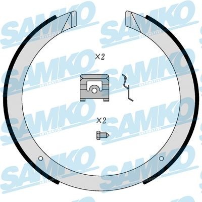 Sada brzd. čeľustí parkov. brzdy SAMKO 81098