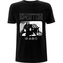 Led Zeppelin tričko Icon Logo Photo čierne
