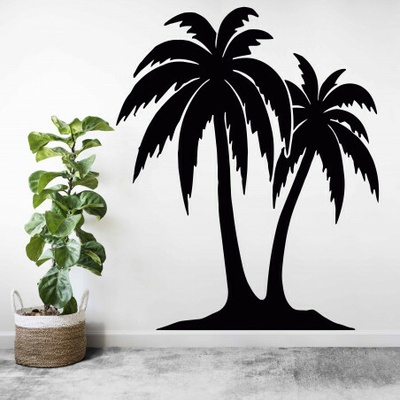 Vyřezávaný obraz na stěnu palmy - TROPICAL | SENTOP 4103 PR0428 plywood