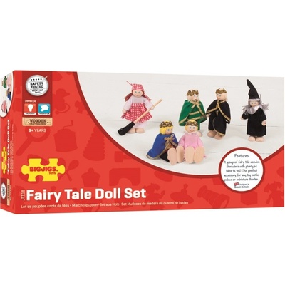 Bigjigs Toys panenky Set královské rodinky 6ks