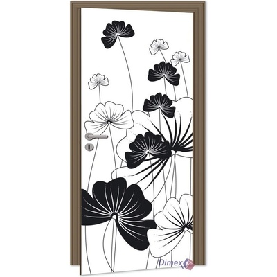 Dimex D-039 samolepící fototapeta na dveře BLACK PLANT rozměry 95 x 210 cm