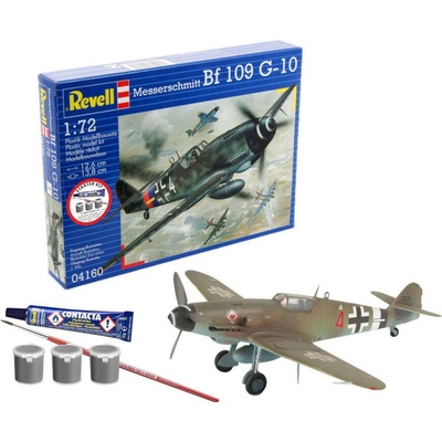 Messerschmitt Bf109 F2 obsahuje barvy a lepidlo Revell ModelSet 63893 1:72