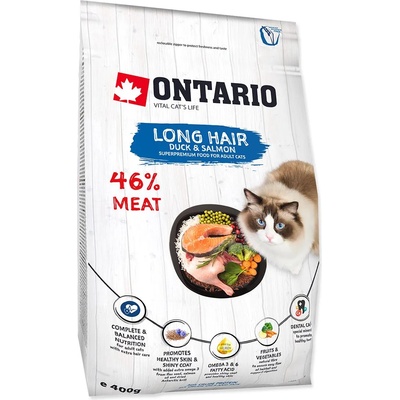 ONTARIO Онтарио Кот Дълга Коса Патешко и Сьомга 400 г