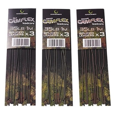Gardner Návazce Camflex Leadcore Spliced Leaders 35lb 3ks 1m Brown (hnědá)