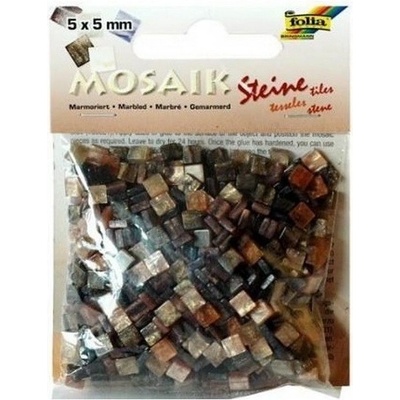 Folia Mozaikové kamienky mramorové, 5 x 5 mm hnedá