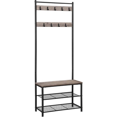 Textilomanie Kovová předsíňová stěna INDUSTRY 175 cm, černá/šedohnědá