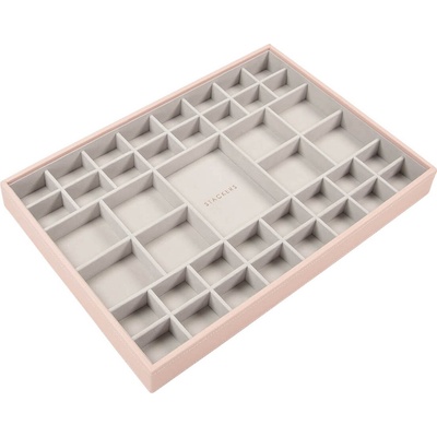 Stackers Ковчеже за бижута Stackers 41 камера supersize светлорозово-сиво кадифе (73789)