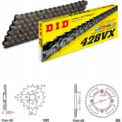D.I.D Řetězová sada GAS GAS MC 85 21-26