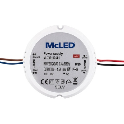 MCLED Napaječ LED 24V/1,5A ML-732.102.64.1 ML-732.102.64.1