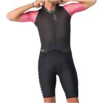 Castelli Мъжки скин за колоездене Castelli Saturday Morning Skinsuit Cycling skinsuit - Black / Rosa Giro / Smoky Gray (002-3808-0213)