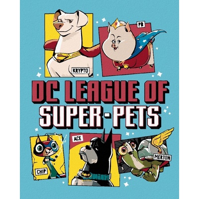 Zuty Dc liga supermazlíčků plakát II 40 x 50 cm vypnuté plátno na rám 8596530237419