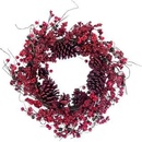 MagicHome Veniec z prútia čečina červený 60 x 60 x 15 cm