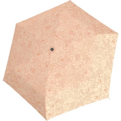 DOPPLER Fiber Havanna Giardino soft orange - dámský skládací deštník oranžová 7223165GN01