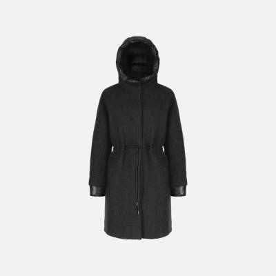 Geox Dark Grey Women's Coat Kleopy čierna