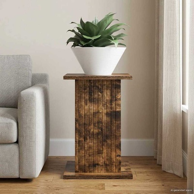 vidaXL Стойка за растения Опушен дъб 30, 5 x 30 x 43 см (899808)
