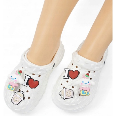 L-A-L-U-N-A dětské pantofle z pěny bílé