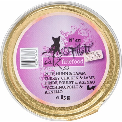 Catz finefood Fillets No.411 krůtí kuraciecí a jahňacie 85 g