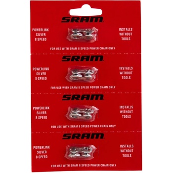 Spojka řetězu Sram PowerLink Silver 8 rychlostní 4 ks