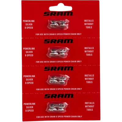 Spojka řetězu Sram PowerLink Silver 8 rychlostní 4 ks