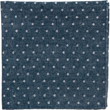 Bubibubi flanelová vreckovka do saka s bodkami modrá