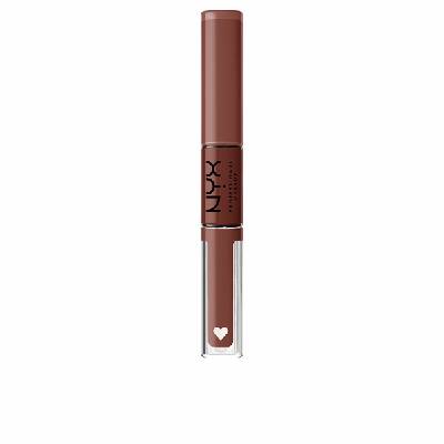 Tekutá rtěnka s vysokým leskem 2 v 1 NYX Shine Loud Nº 6- Boundary pusher- hnědá (3,4 ml)