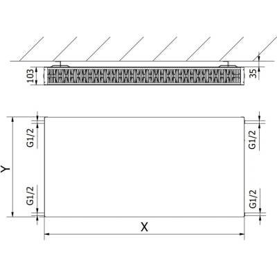 Mexen Flat CF22 W422F-060-070-66 600 mm x 700 mm antracit