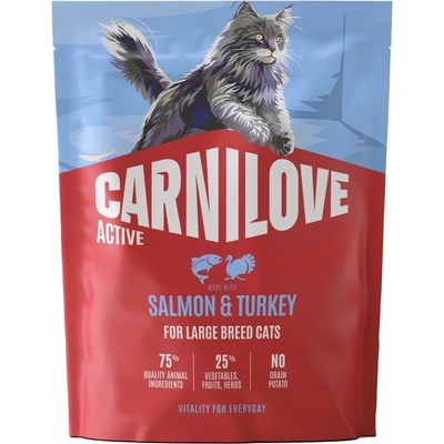 CARNILOVE ACTIVE Cat Dry Made with Salmon & Turkey for Adult Large Breeds 0,4 kg