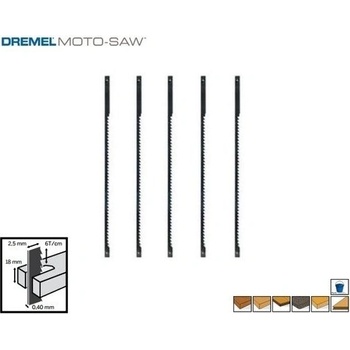 DREMEL pilový list Moto-Saw, univerzální na dřevo, MS51, 5ks