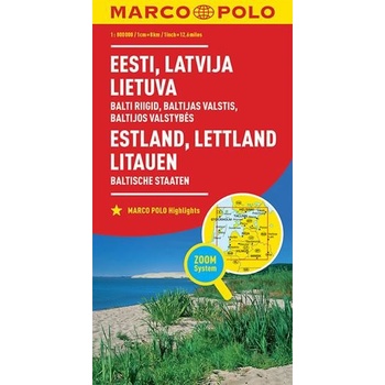 Baltické státy mapa