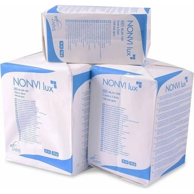 NONVI lux kompresia z netkaného textilu, nesterilná 100 ks 5 x 5 cm