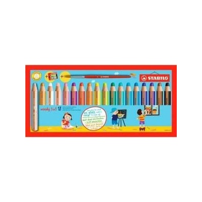 STABILO Цветни моливи Stabilo Woody 3 в 1 Многоцветен