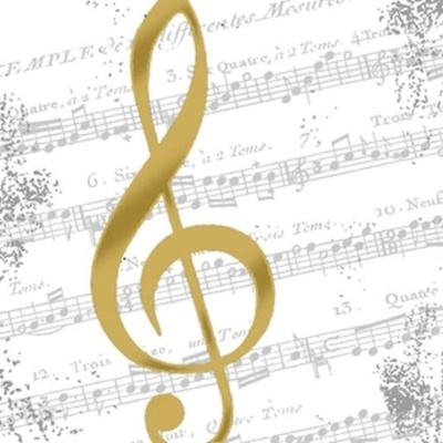 PPD Papírové ubrousky I Love Music gold 33x33cm