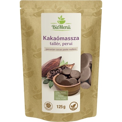BioMenü Bio Kakaová hmota z peruánských kakaových bobů 125 g