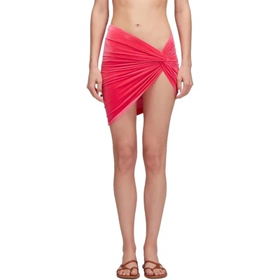 SUNDEK Short in light velvet sarong - Pink (Pitaya)
