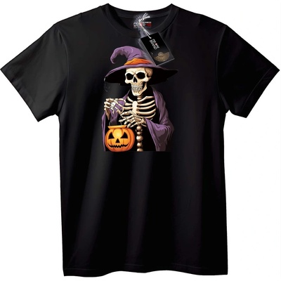 NOONEBRAND Тениска Скелетна Вещица за Halloween - 2XL, Black
