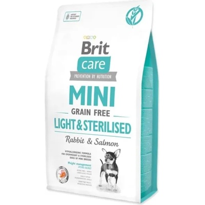 Brit Care Mini Grain Free Light & Sterilised Rabbit & Salmon 2 kg
