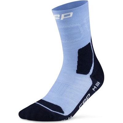 CEP Дамски туристически чорапи CEP Women's Hiking Light Cushion Socks Mid Cut Walking socks - Light Blue / Dark Blue - размер II (207-1143-0411)