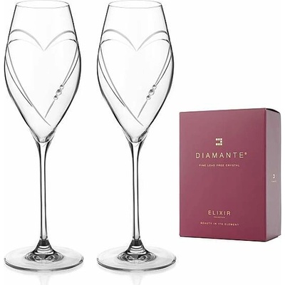 Diamante Swarovski prosecco Hearts 2 x 230 ml