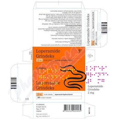 Loperamid Grindeks 2 mg tvrdé kapsuly cps.dur. 20 x 2 mg