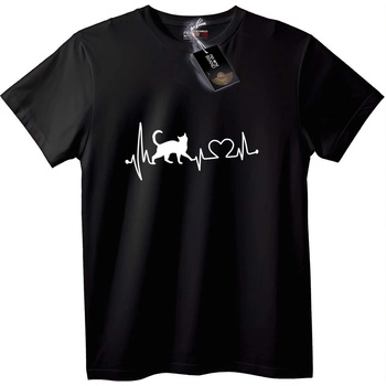 NOONEBRAND Тениска Котешки пулс - S, Black