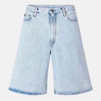 OFF WHITE Къси панталони OFF WHITE Men's Skate Arrow Logo Cotton Denim Shorts - Blue/White