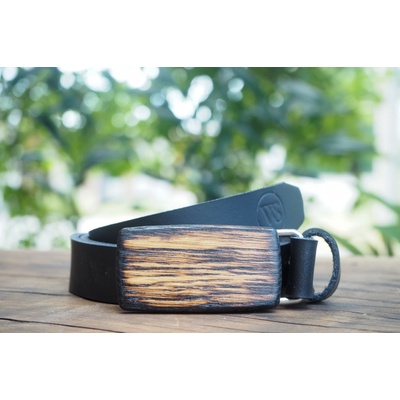 Wood Style opasek Slim Opalovaný černá