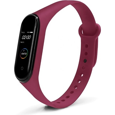 Xiaomi jednobarevný náhradní náramek pro Mi Band 3/4 Vínová MBSCZ-4JVIN