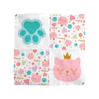 GRABO FSC Ubrousky papírové Kočka 20ks 33x33cm